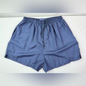 Healthy Attitude Blue Nylon Athletic Casual Shorts Size Large